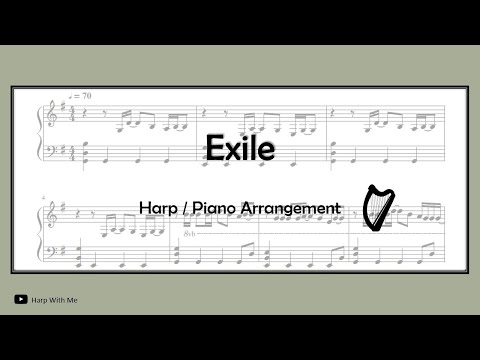 Exile (Harp / Piano Solo) - Intermediate - Taylor Swift ft. Bon Iver