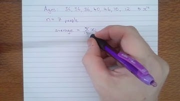 Calculating a mean: mean age of a group of 7 people