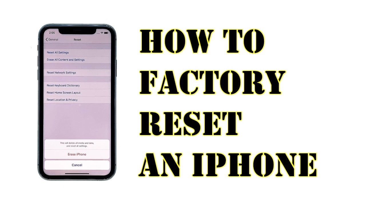 How To Factory Reset An iPhone - YouTube
