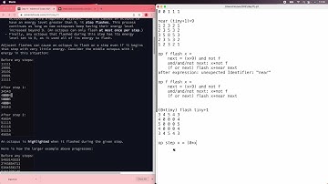 AoC 2021 Day 11 using Ivy [Flashing octopus]