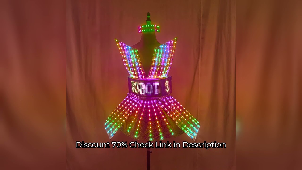 Shiny Laser Mirror Nightclub Dress LED Glow Bar Dj Gogo Dancer Singer Stage Costume Women Evening Bi