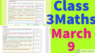 Class 3 Maths Worksheet March 9