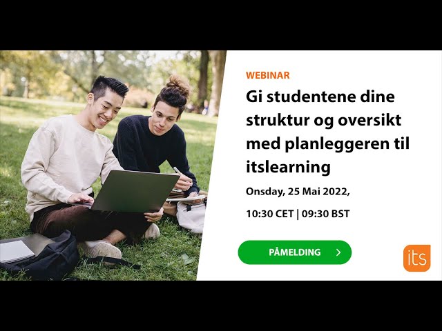 itslearning - Planner webinar 2022