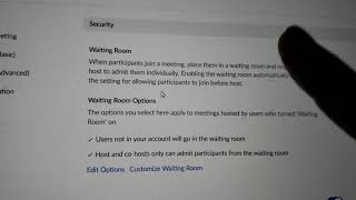 Security Settings on Zoom for Teachers