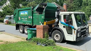 Waste Pro: Mack LR Heil Durapack Rapid Rail Automated Garbage Truck