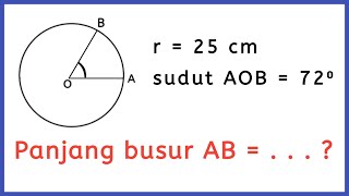 Cara Menghitung Panjang Busur Lingkaran