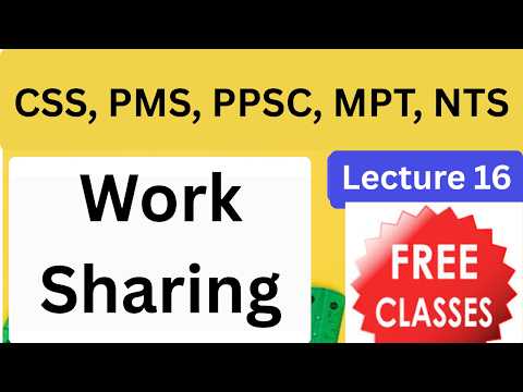 Work Sharing Math| Work Sharing problems| General Ability CSS Lectures