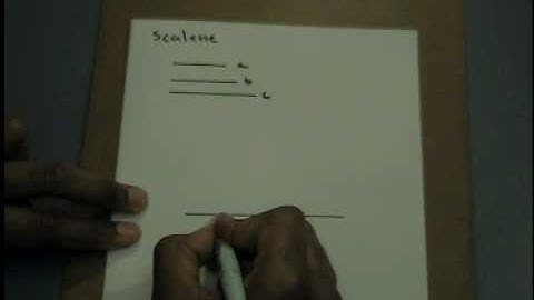 Constructing a Scalene Triangle