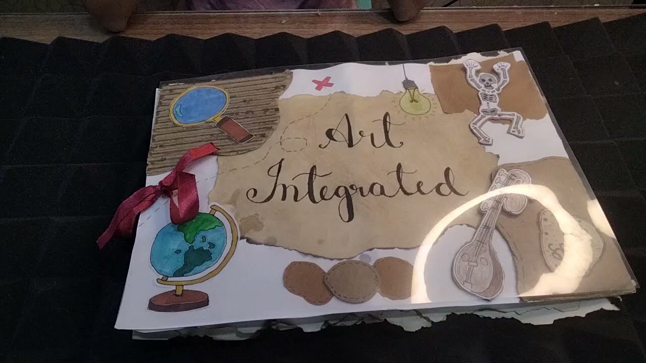 Art integrated project for 8th CBSC Social| How to make vintage look page | scrapbook making idea