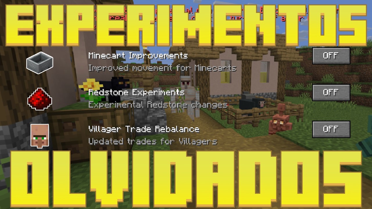 LOS EXPERIMENTOS OLVIDADOS DE MINECRAFT