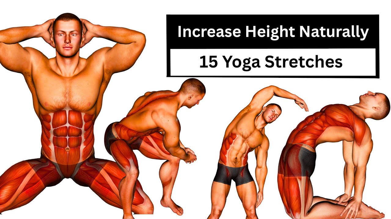 Increase Height Naturally | 15 Yoga Stretches to Decompress the Spine