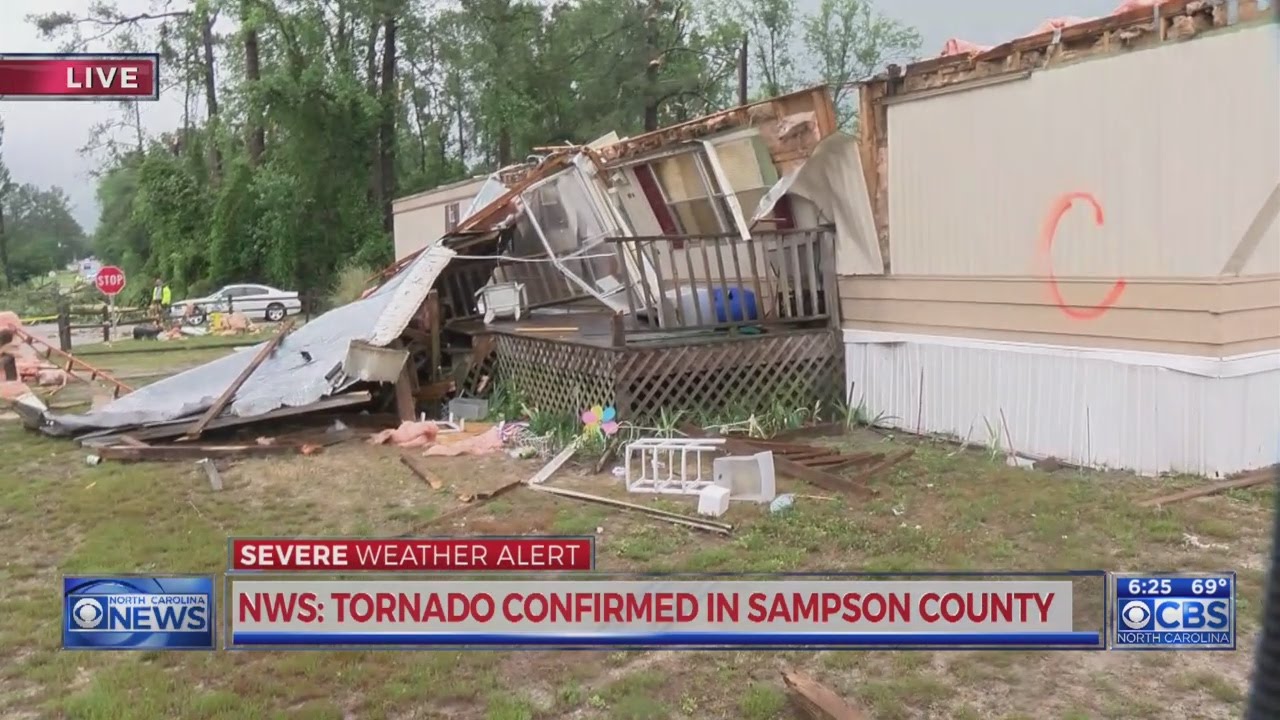 Injury reported as tornado touches down in Sampson County - YouTube