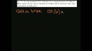 Section 1.6: Part IV, Mixture problems