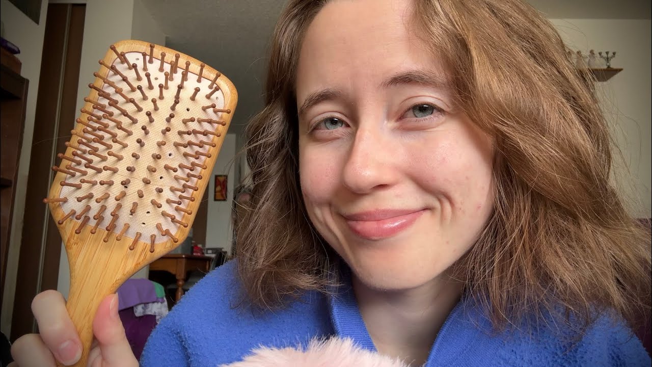 Hair Brushing, Wood Tapping, and Whisper Ramble ASMR