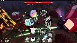 duo creepy carnival hard mode ( tower heroes ) @BitIsDumb  #roblox