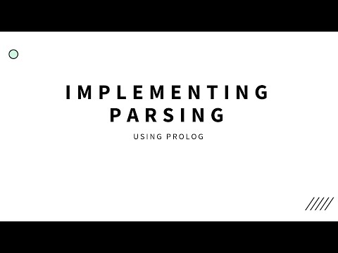 Implementing parsing with Prolog