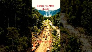 Paradise Highway Transformation | Jungle Waterfall Road Timelapse #shorts