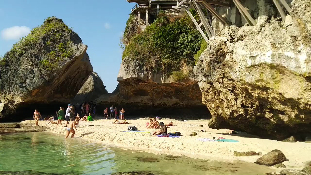 Hidden beach in the south of Bali island