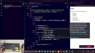 Week 2 :- Building A Centered Profile Card(Using Html & Css) | Code With Ishan