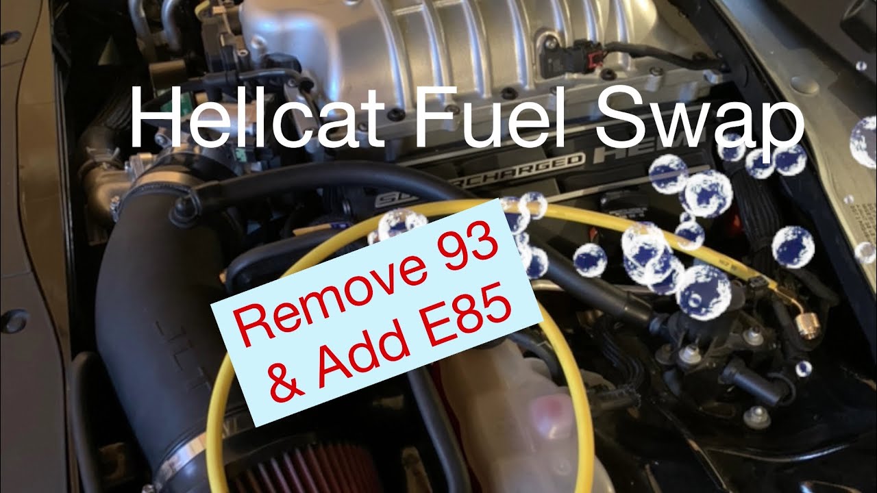 Charger Hellcat fuel swap, how to change fuels between 93 octane and E85 fuel. YouTube
