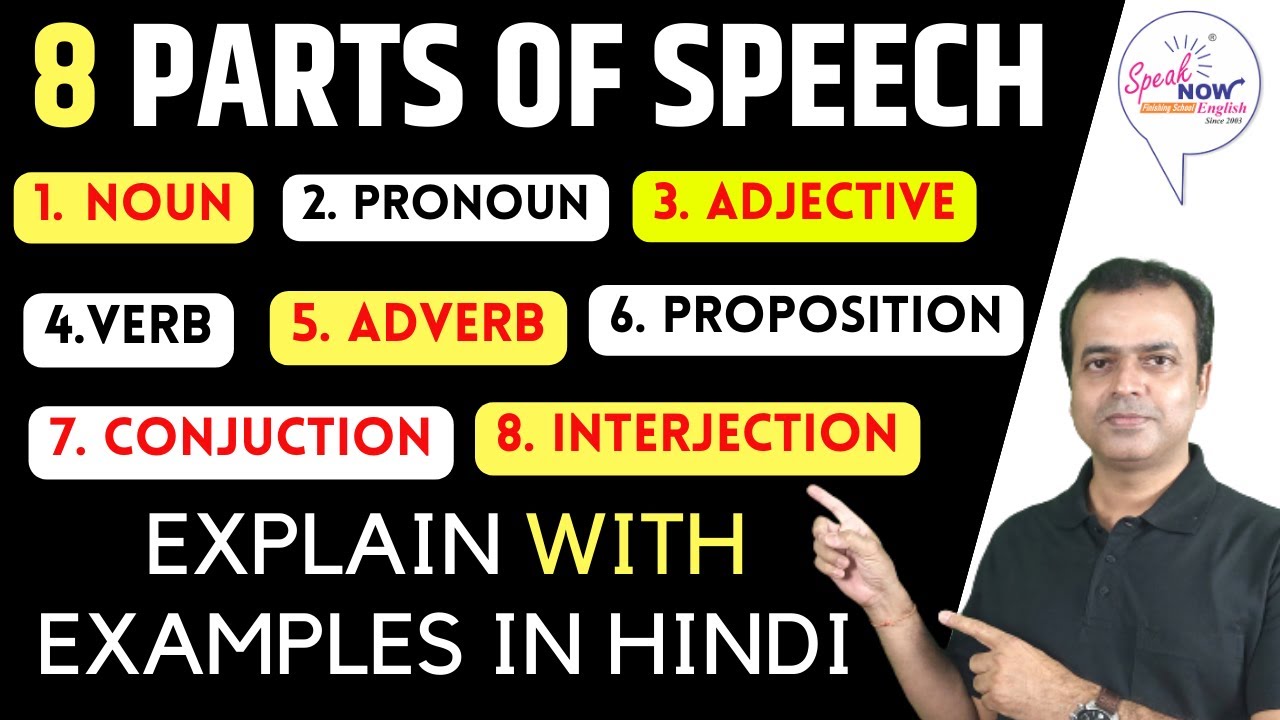 8 Parts of Speech | Parts of Speech क्या होता है/Parts of Speech With ...