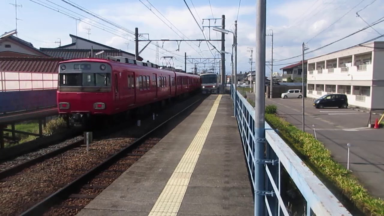 名鉄切通駅1番線 普通犬山行き到着 Youtube