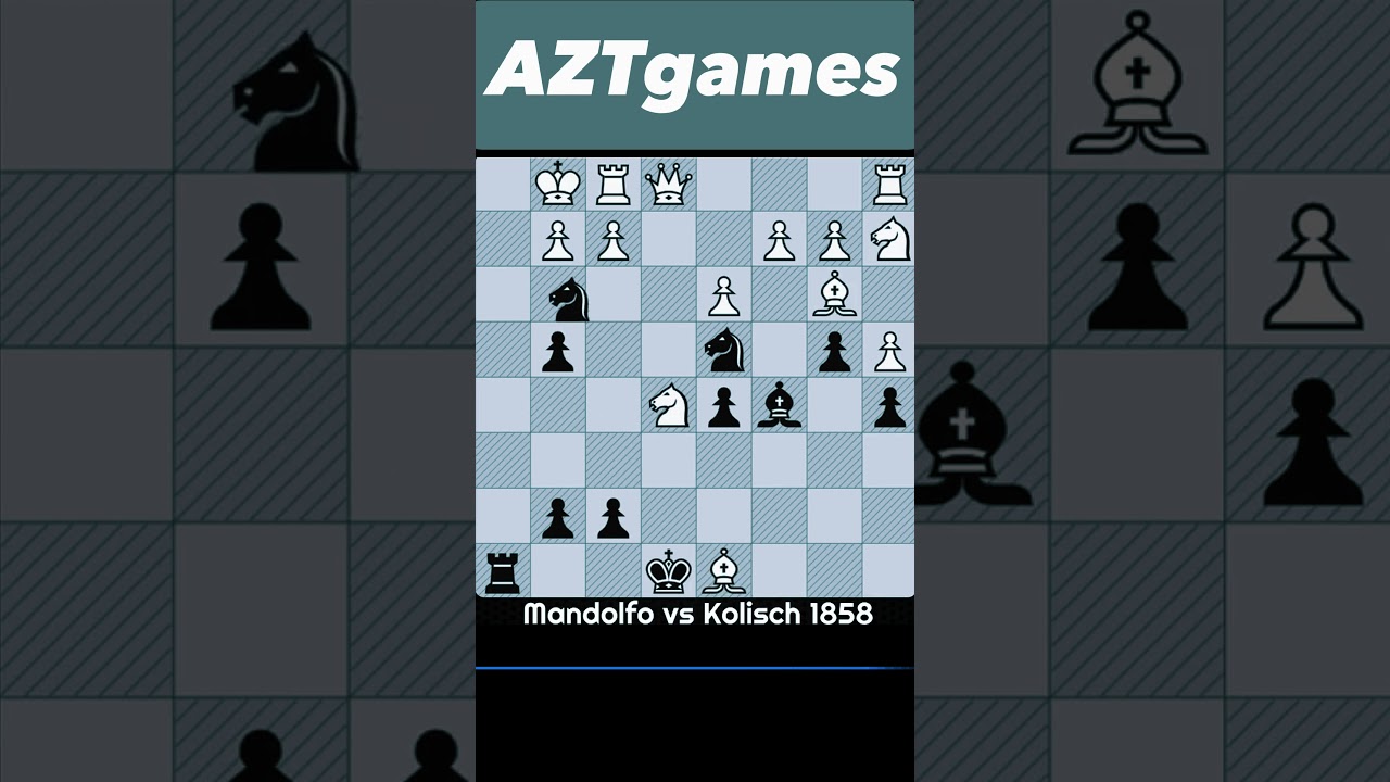 1858 Chess Destruction! | Kolisch Punishes Mandolfo’s Mistake ♟️💥