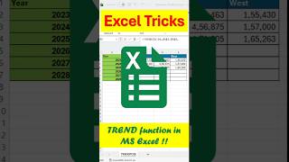 Cool Excel Tricks – TREND function in Excel !!! #shorts #excel #tipsandtricks