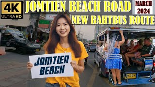 Jomtien Beach One Way Now   New Bahtbus Route   March 1st 2024 Pattaya Thailand