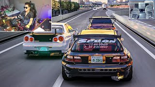 HONDA ESTILO WIDE BODY EG 6 FULL SEND! | STEERING WHEEL + PEDAL CAM | ASSETO CORSA