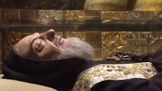 Saint Padre Pio body still preserved at San Giovanni Rotondo in Italy