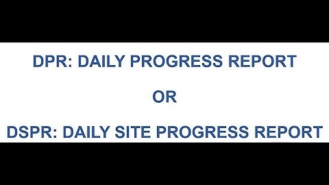 Daily Site Progress Report DPR, DSPR, Learning Excel (English)