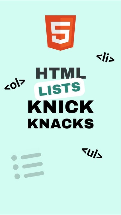 Learn HTML lists like a PRO! 🔥 #html #coding #css - YouTube