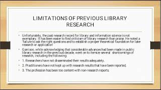 Details RESEARCH AND LIBRARIANSHIP (CHAPTER 1) Update