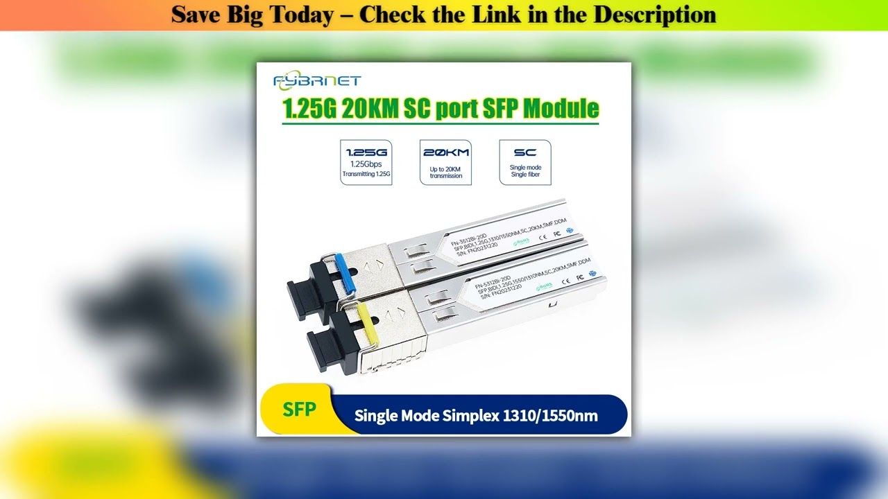 1 25g 1pair — First Look (2025): 1.25G 1pair SFP Module SC Connector Single Mode Simplex