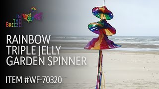 Rainbow Triple Jelly Garden Spinner Wholesale Rainbow Garden Decor In The Breeze
