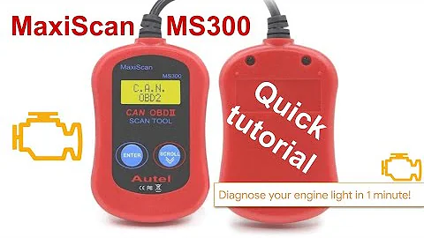 Autel MS300 OBD2 Scanner Code Reader - Quick Tutorial to diagnose and turn off check engine light.