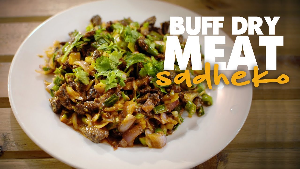 Buff Dry Meat Sadheko Yummy Easy Recipe YouTube