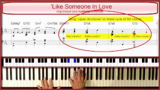 'Like Someone In Love' - jazz piano tutorial chords