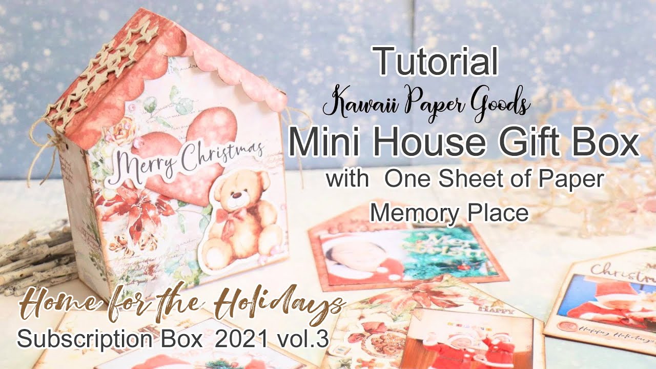 TUTORIAL! Mini House Gift Box with One Sheet of Paper - YouTube