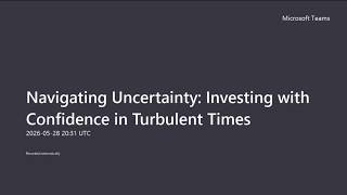 Investing with Confidence in Turbulent Times