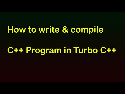How to write and compile C++ program in Turbo C++ without any error