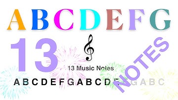 13 Notes, New Color Note: F - Read Music Notes in Treble Clef (A B C D E F G)