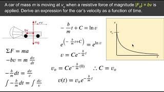 Velocity Dependent Forces