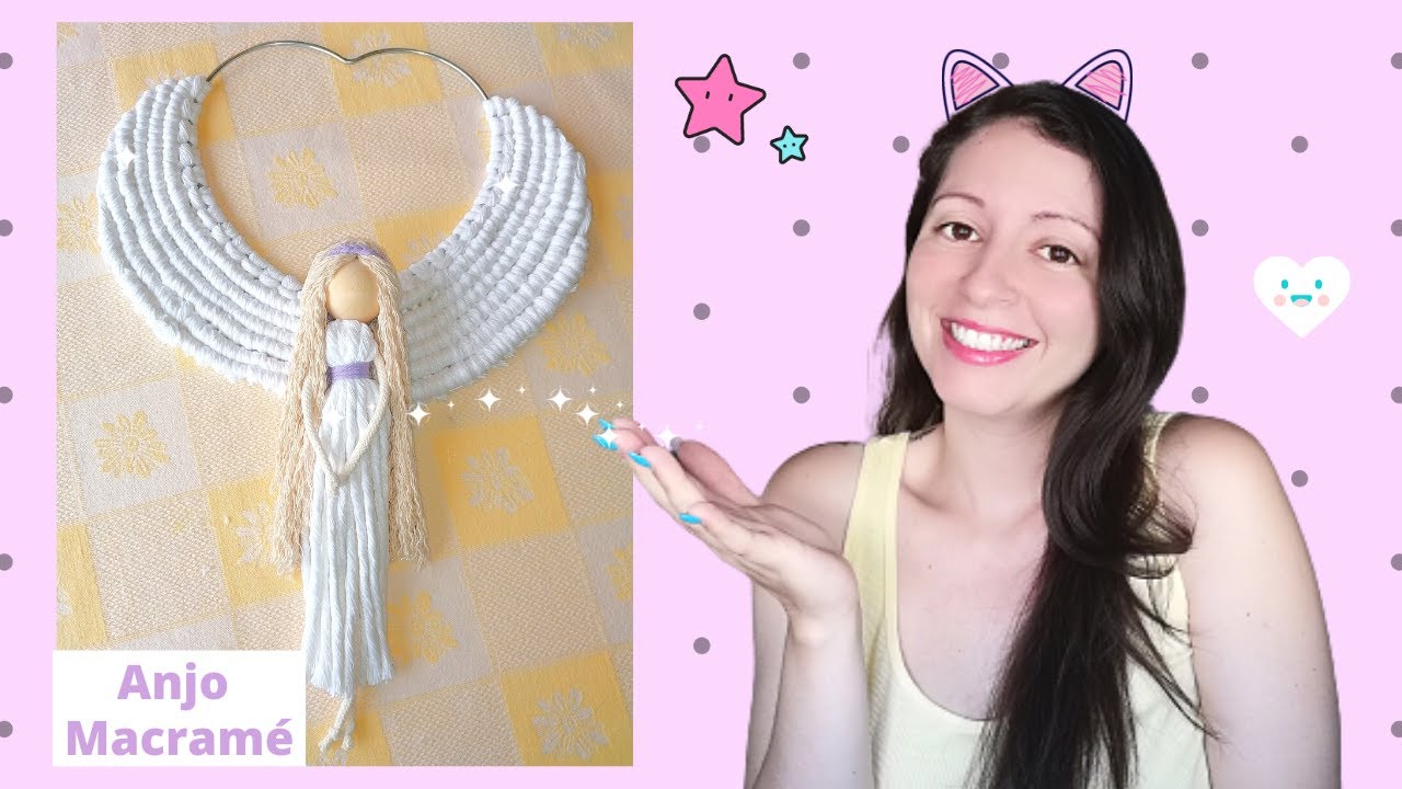 🌺 Anjo Macramé - DIY Anjo em macramé muito simples | Tutorial passo a passo - 🌸Macramé Angel Doll