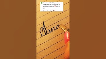 Writing a name "Sanvi" in calligraphy #shorts #youtubeshorts #calligraphy #satisfying #trend #Viral