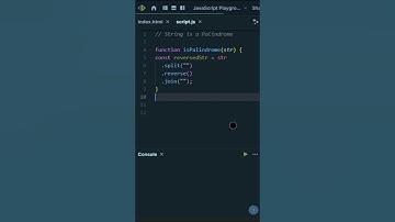 JavaScript Tricks | Checking if a String is a Palindrome | #shorts #codingshorts