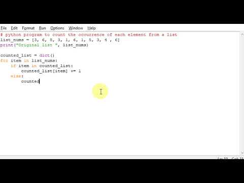 python program to count the occurrence of each element from a list