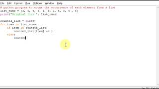 python program to count the occurrence of each element from a list