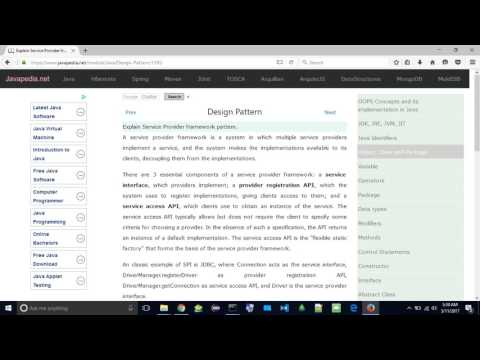 Explain Service Provider framework pattern. | javapedia.net